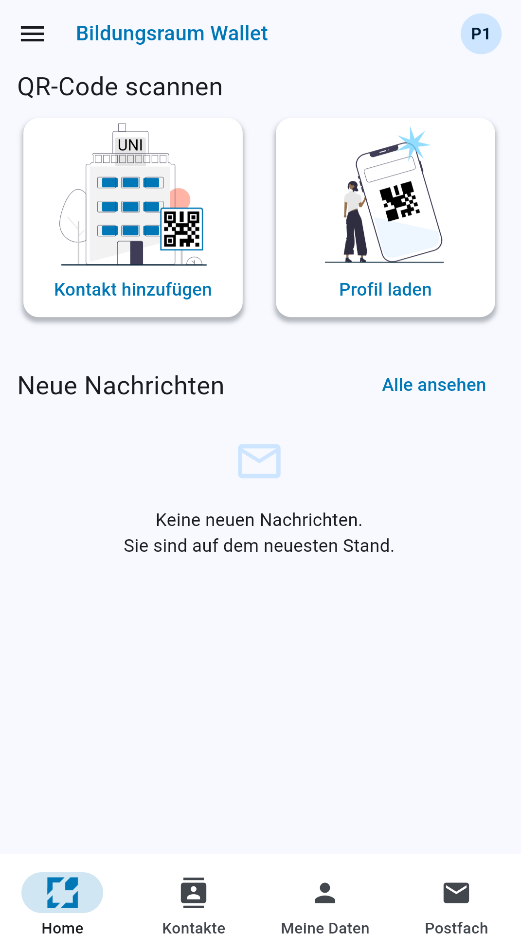 Screenshot der Bildungsraum-App