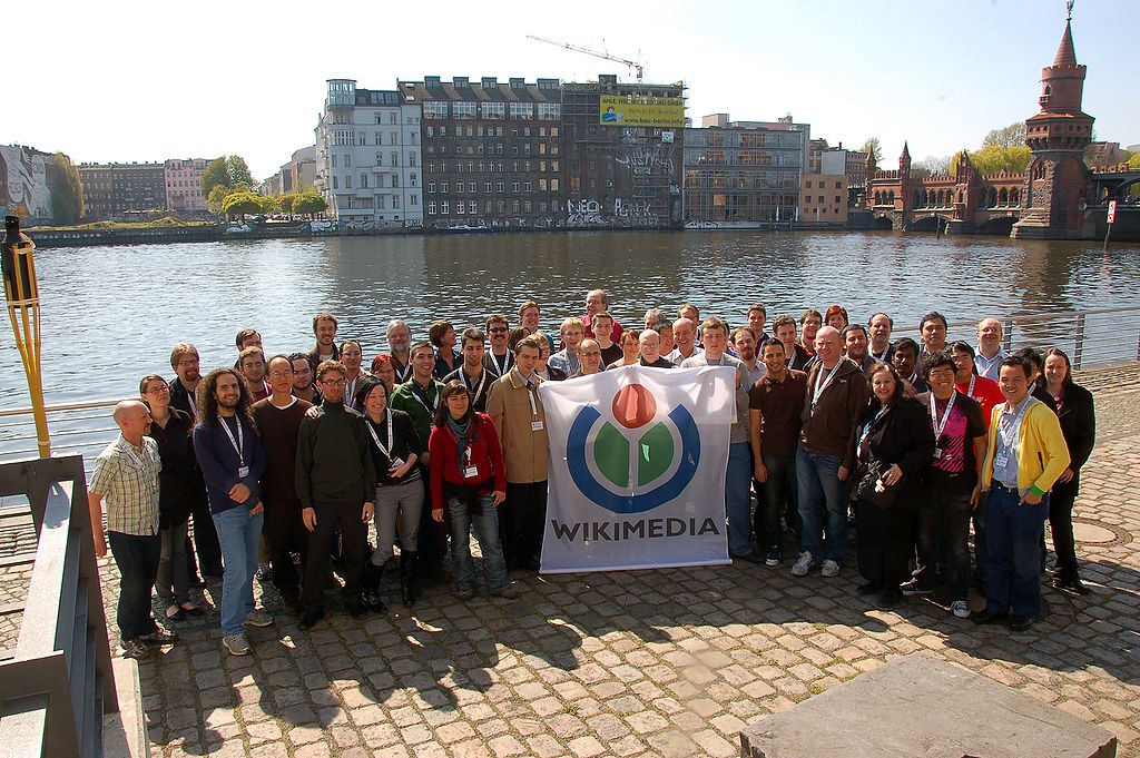 Wikimedia Conference 2010 Berlin: links Amerika, Mitte Europa, rechts Asien