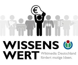 Das Logo von WissensWert, der Ideenwettbewerb von Wikimedia Deutschland.