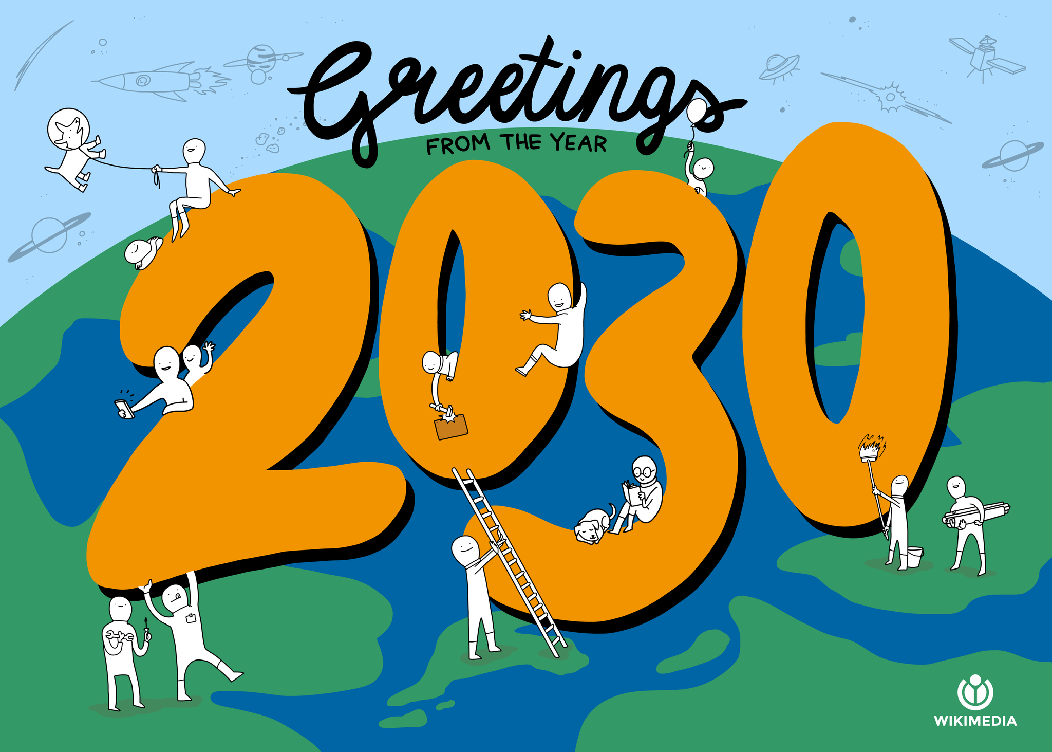 Movement Mitglieder aus der ganzen Welt haben gemeinsam an der Gestaltung unserer Zukunft gearbeitet. Dies ist eine Illustration des Jahres 2030, die für den Prozess der Movement Strategie erstellt wurde.